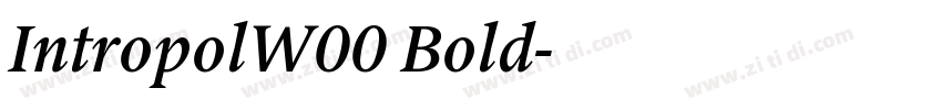 IntropolW00 Bold字体转换